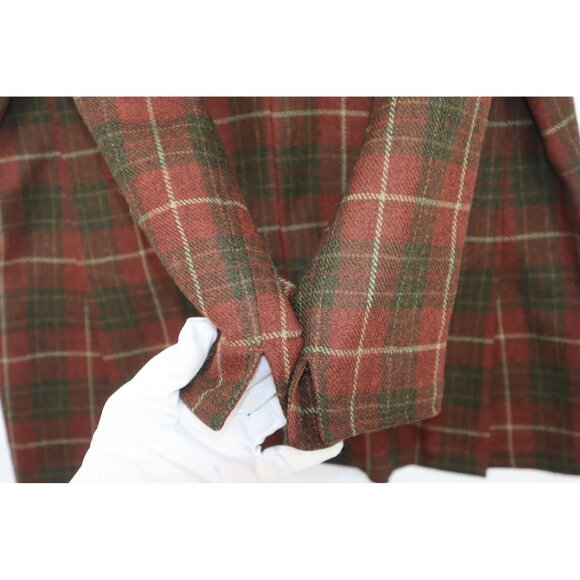 Faconnable Wool Cashmere Blend Plaid Coat Mens M Button Preppy Old Money - Picture 12 of 12